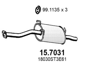 Toba esapament finala HONDA CIVIC VI Fastback (MA, MB) 1.6 16V (MB4) benzina 116 cai ASSO 15.7031