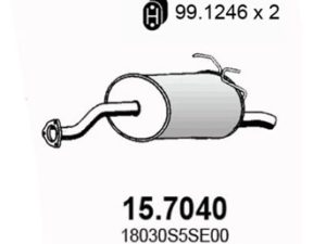 Toba esapament finala HONDA CIVIC VII Hatchback (EU, EP, EV) 1.4 i (EP1, EU7) benzina 75 cai ASSO 15.7040