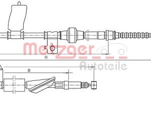 Cablu frana de parcare HONDA CIVIC V Hatchback (EG) 1.3 16V (EG3) benzina 75 cai METZGER 17.4018