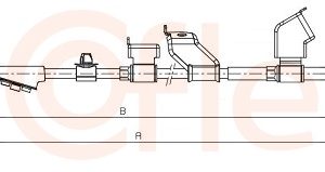 Cablu frana de parcare HONDA CIVIC VIII Hatchback (FN, FK) 1.4 (FK1, FN4) benzina 100 cai COFLE 17.4116