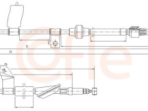 Cablu frana de parcare HONDA CIVIC VI limuzina (EJ, EK, SO) 1.4 (EJ9) benzina 75 cai COFLE 17.4203
