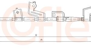 Cablu frana de parcare HONDA CIVIC VII Hatchback (EU, EP, EV) 1.4 i (EP1, EU7) benzina 75 cai COFLE 17.4214