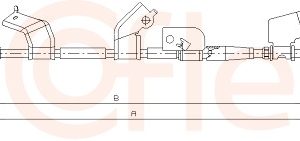 Cablu frana de parcare HONDA CIVIC VII Hatchback (EU, EP, EV) 1.4 i (EP1, EU7) benzina 75 cai COFLE 17.4215