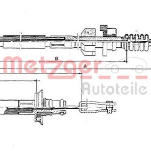 Cablu ambreiaj HONDA CIVIC IV Hatchback (EC, ED, EE, EF) 1.3 (EC8) benzina 75 cai METZGER 18.162