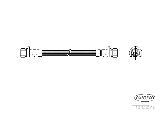 Furtun frana HONDA CIVIC V Hatchback (EG) 1.3 16V (EG3) benzina 75 cai CORTECO 19030516