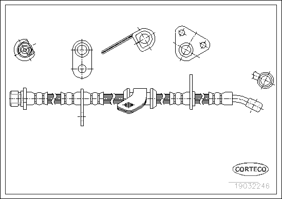 Furtun frana HONDA CIVIC IV Hatchback (EC, ED, EE, EF) 1.3 (EC8) benzina 75 cai CORTECO 19032246