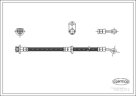 Furtun frana HONDA CIVIC VII limuzina (ES, ET) 1.4 (ES4) benzina 90 cai CORTECO 19032312