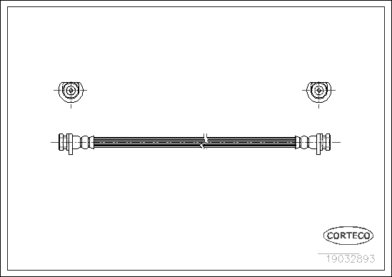 Furtun frana HONDA CIVIC VI Hatchback (EJ, EK) 1.4 i (EJ9) benzina 75 cai CORTECO 19032893