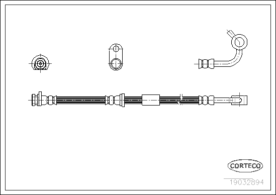 Furtun frana HONDA CIVIC VI Hatchback (EJ, EK) 1.4 i (EJ9) benzina 75 cai CORTECO 19032894