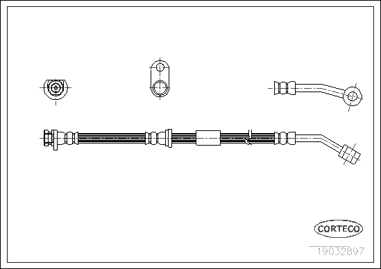 Furtun frana HONDA CIVIC VI Hatchback (EJ, EK) 1.4 i (EJ9) benzina 75 cai CORTECO 19032897