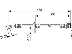 Furtun frana HONDA CIVIC VII cupe (EM2) 1.7 i (EM2) benzina 120 cai BOSCH 1 987 476 989