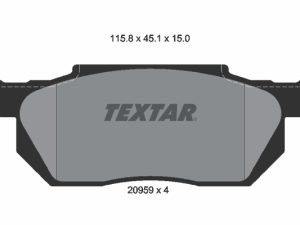 Placute frana HONDA CIVIC IV limuzina (ED, EF) 1.3 (ED1) benzina 75 cai TEXTAR 2095901