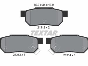 Placute frana HONDA CIVIC IV Hatchback (EC, ED, EE, EF) 1.6 i 16V (ED7) benzina 109 cai TEXTAR 2131201
