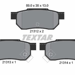 Placute frana HONDA CIVIC VI Hatchback (EJ, EK) 1.4 i (EJ9) benzina 75 cai TEXTAR 2131201