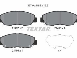 Placute frana HONDA CIVIC IX limuzina (FB) 1.8 (FB2) benzina 140 cai TEXTAR 2149704