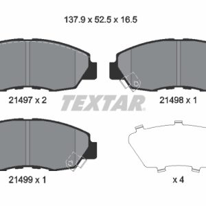 Placute frana HONDA CIVIC IX limuzina (FB) 1.8 (FB2) benzina 140 cai TEXTAR 2149704
