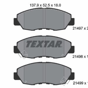 Placute frana HONDA CIVIC VI cupe (EJ, EM1) 1.6 i Vtec (EM1) benzina 125 cai TEXTAR 2149701