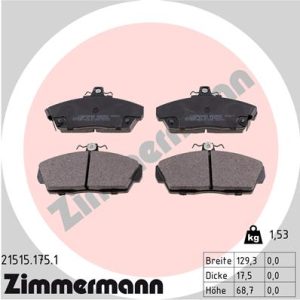 Placute frana HONDA CIVIC VII Hatchback (EU, EP, EV) 1.4 i (EP1, EU7) benzina 75 cai ZIMMERMANN 21515.175.1