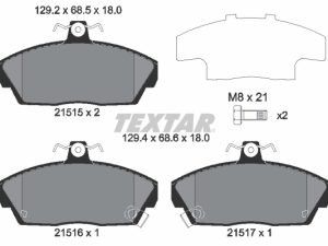 Placute frana HONDA CIVIC VII limuzina (ES, ET) 1.3 IMA (ED9, ES9) benzina/elector 83 cai TEXTAR 2151503