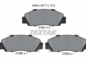 Placute frana HONDA CIVIC VI Fastback (MA, MB) 1.8 16V (MB6) benzina 169 cai TEXTAR 2165101
