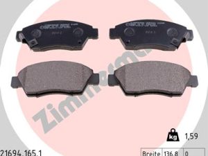 Placute frana HONDA CIVIC V cupe (EJ) 1.6 i Vtec (EJ1) benzina 125 cai ZIMMERMANN 21694.165.1