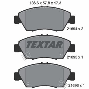 Placute frana HONDA CIVIC VIII limuzina (FD, FA) 1.3 (FD3) benzina 116 cai TEXTAR 2169401