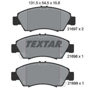 Placute frana HONDA CIVIC VI Hatchback (EJ, EK) 1.4 i (EJ9) benzina 75 cai TEXTAR 2169701