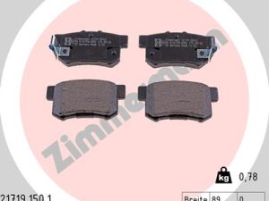 Placute frana HONDA CIVIC VII Hatchback (EU, EP, EV) 1.4 i (EP1, EU7) benzina 75 cai ZIMMERMANN 21719.150.1