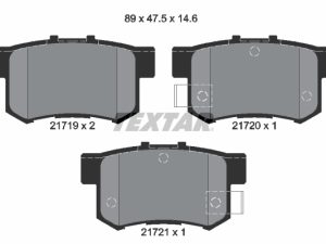 Placute frana HONDA CIVIC VII Hatchback (EU, EP, EV) 1.4 i (EP1, EU7) benzina 75 cai TEXTAR 2171901