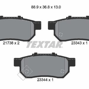 Placute frana HONDA CIVIC VI Hatchback (EJ, EK) 1.5 i (EK3) benzina 114 cai TEXTAR 2173801