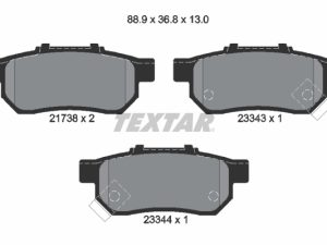 Placute frana HONDA CIVIC V Hatchback (EG) 1.6 16V Vtec (EG5) benzina 125 cai TEXTAR 2173801