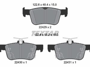 Placute frana HONDA CIVIC X hatchback (FC_, FK_) 1.0 VTEC (FK6) benzina 129 cai TEXTAR 2242901