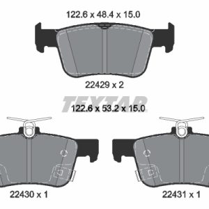 Placute frana HONDA CIVIC X hatchback (FC_, FK_) 1.0 VTEC (FK6) benzina 129 cai TEXTAR 2242901
