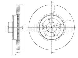 Disc frana HONDA HR-V (RU) 1.5 (RU1) benzina 130 cai METELLI 23-1685C