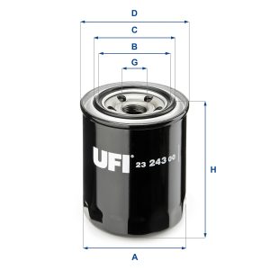 Filtru ulei HONDA CIVIC V Hatchback (EG) 1.3 16V (EG3) benzina 75 cai UFI 23.243.00