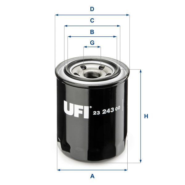 Filtru ulei HONDA CIVIC V cupe (EJ) 1.5 i LSi (EJ2) benzina 101 cai UFI 23.243.00