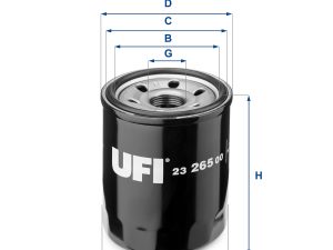 Filtru ulei HONDA CIVIC X hatchback (FC_, FK_) 1.0 VTEC (FK6) benzina 129 cai UFI 23.265.00