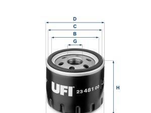 Filtru ulei HONDA CIVIC X hatchback (FC_, FK_) 1.6 i-DTEC (FK9) diesel 120 cai UFI 23.481.00