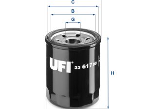 Filtru ulei HONDA CIVIC VIII limuzina (FD, FA) 1.3 IMA (FD3) benzina/elector 116 cai UFI 23.617.00