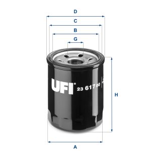 Filtru ulei HONDA CIVIC VIII limuzina (FD, FA) 1.3 IMA (FD3) benzina/elector 116 cai UFI 23.617.00