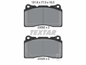 Placute frana HONDA CIVIC IX (FK) 2.0 i-VTEC Type R (FK2) benzina 310 cai TEXTAR 2309204