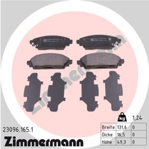 Placute frana HONDA CIVIC VII cupe (EM2) 1.7 i (EM2) benzina 120 cai ZIMMERMANN 23096.165.1