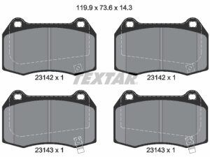 Placute frana HONDA CIVIC VIII limuzina (FD, FA) 1.8 (FD1, FD7, FA1) benzina 140 cai TEXTAR 2314201