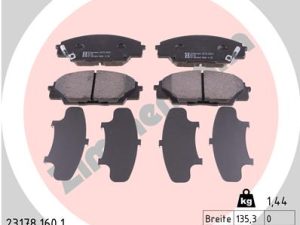 Placute frana HONDA CIVIC VIII Hatchback (FN, FK) Type R (FN2) benzina 201 cai ZIMMERMANN 23178.160.1