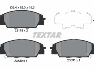 Placute frana HONDA CIVIC VIII Hatchback (FN, FK) 2.0 i-VTEC Type R (FN2) benzina 241 cai TEXTAR 2317801