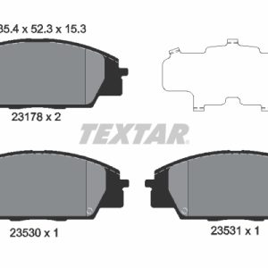 Placute frana HONDA CIVIC VIII Hatchback (FN, FK) 2.0 i-VTEC Type R (FN2) benzina 241 cai TEXTAR 2317801