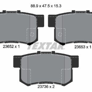 Placute frana HONDA CIVIC VII Hatchback (EU, EP, EV) 1.6 i (EP2, EU8, EU6) benzina 110 cai TEXTAR 2365201