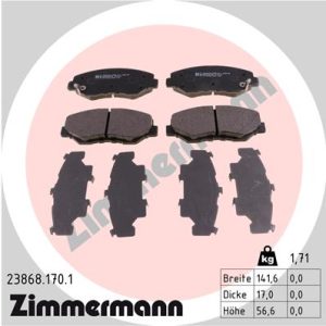 Placute frana HONDA CIVIC X limuzina (FC_) 1.5 (FC1) benzina 177 cai ZIMMERMANN 23868.170.1