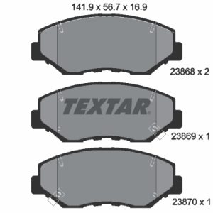 Placute frana HONDA CIVIC X hatchback (FC_, FK_) 1.0 VTEC (FK6) benzina 129 cai TEXTAR 2386801