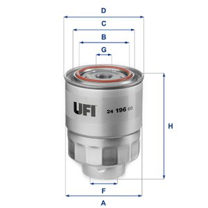 Filtru combustibil HONDA CIVIC VIII Hatchback (FN, FK) 2.2 CTDi (FK3) diesel 140 cai UFI 24.196.00